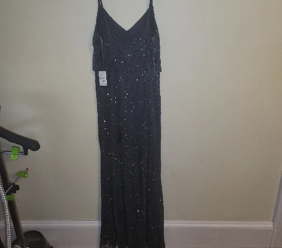 Adrianna Papell Gunmetal Gray Formal Dress - Picture 4 of 4
